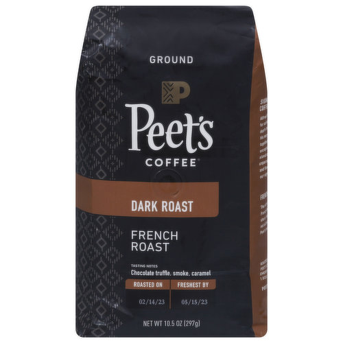 Roasted on. Freshest by. Commitment to Craft: When Alfred Peet opened his first coffee shop in Berkeley, CA in 1966, he ignited a revolution that changed the expectations of American coffee drinkers. We've never stopped following his example, using only the world's finest coffee, and expertly roasting to exacting standards to achieve the richest, most flavorful cup. Freshness you can fact check. Freshly roasted coffee means a more flavorful cup. We print the roast date on each and every bag, so you know you are enjoying the freshest coffee possible. Signature Blend Coffees: Alfred Peet was renowned for achieving extraordinary depth through his blends. His secret? Bringing together coffees so exceptional, each could stand on its own. For unparalleled complexity and flavor, dive deep into our signature blends. French Roast: The rich coffee character of French roast comes from a short, intense roast, which not all beans can handle and Peet's has perfected. Sourcing with Impact: The coffee you buy can impact the welfare of the people and planet. Peet's is actively engaged in driving positive impact in communities where our coffees are grown.