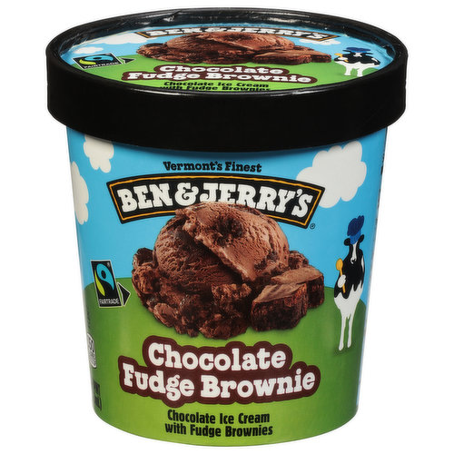 Vermont's finest. The fabulously fudgy brownies in this flavor come from New York's Greyston Bakery, where producing great baked goods is part of their greater-good mission to provide jobs & training to low-income city residents. Making the best possible ice cream in the best possible way. Fairtrade. Cocoa, sugar, & vanilla: mass balance is used to match Fairtrade sourcing, total 21%. info.fairtrade.net/sourcing. FSC: Mix packaging.