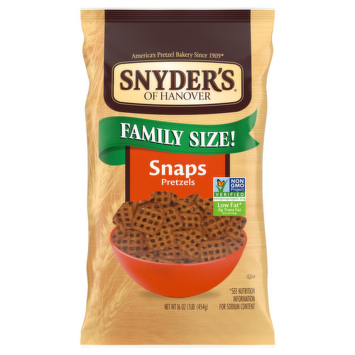 Snyder's of Hanover Pretzels, Snaps, Family Size