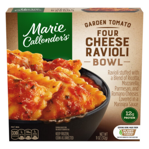 Marie Callender's Garden Tomato Four Cheese Ravioli Bowl Frozen Meal