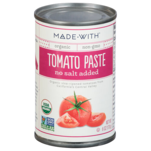 Made With Tomato Paste, No Salt Added, Organic