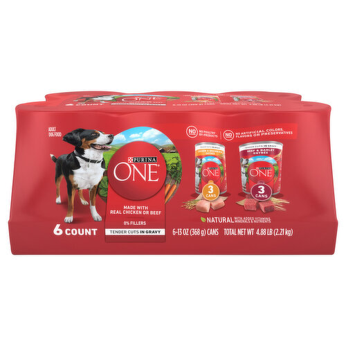 Purina One Dog Food, Tender Cuts in Gravy, Assorted, Adult, Variety Pack