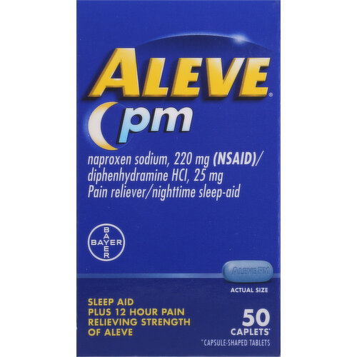 Aleve Pain Reliever/Nighttime Sleep-Aid, PM, Caplets