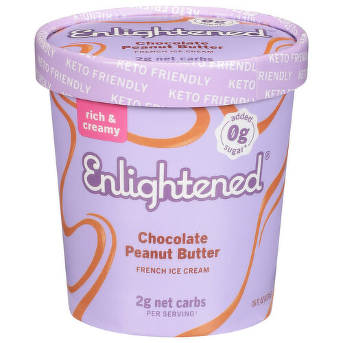 Enlightened Ice Cream, French, Chocolate Peanut Butter