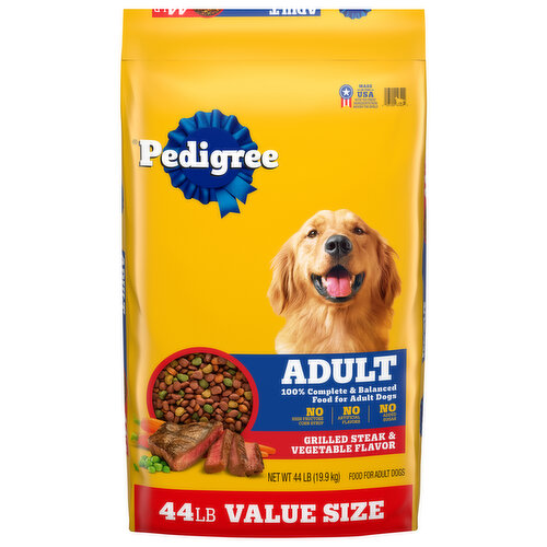 Pedigree Food for Dogs, Grilled Steak & Vegetable Flavor, Adult, Value Size