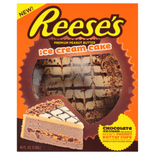 Reeses Premium Peanut Butter Ice Cream Cake 