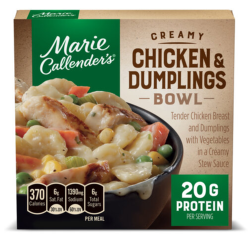 Marie Callender's Creamy Chicken & Dumplings Bowl Frozen Meal