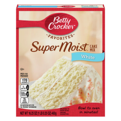 Betty Crocker Cake Mix, White Flavor