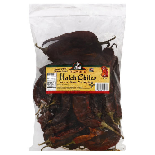 Dried chile. Good life food. For rehydration instructions, recipes and more, please visit us at: www.melissas.com. Grown in Hatch, New Mexico. Product of USA.