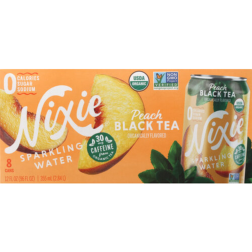 Nixie Sparkling Water, Peach Black Tea