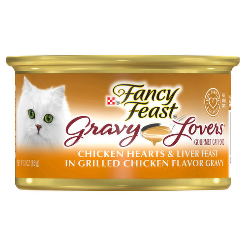 Fancy Feast Cat Food, in Gravy, Gourmet, Chicken Hearts & Liver Feast