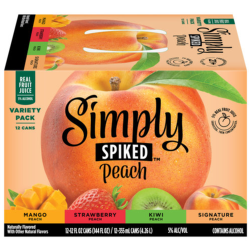 Simply Spiked Beer, Peach, Variety Pack