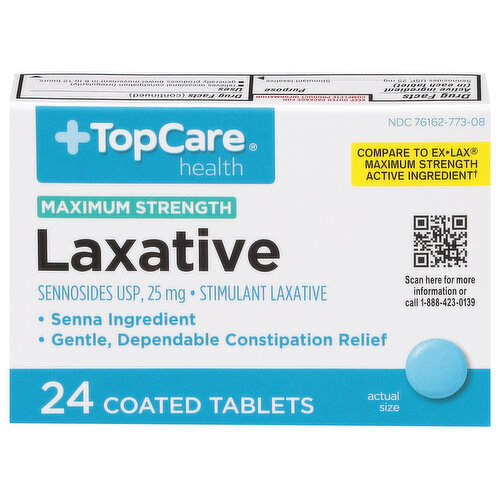 TopCare Laxative, Maximum Strength, 25 mg