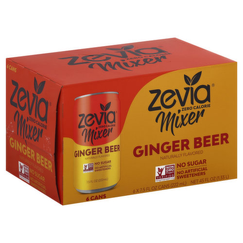 Zevia Ginger Beer, Zero Calorie