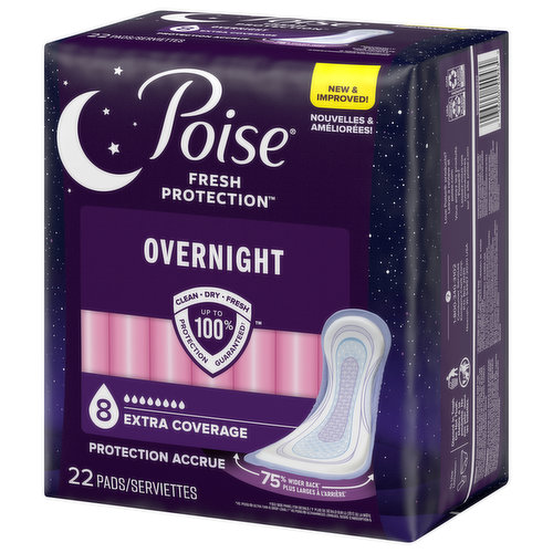 Poise Incontinence Pads, Maximum Absorbency, Long, 64 Count : :  Health & Personal Care