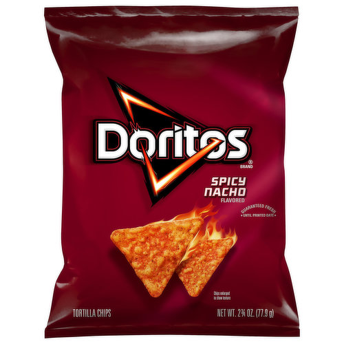 Doritos Tortilla Chips, Spicy Nacho Flavored