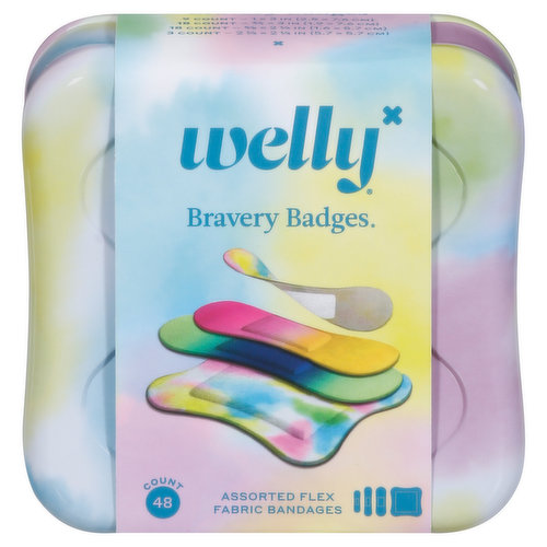 Welly Fabric Bandages, Assorted Flex