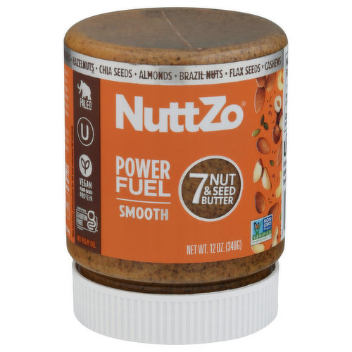 NuttZo 7 Nut & Seed Butter, Smooth, Power Fuel