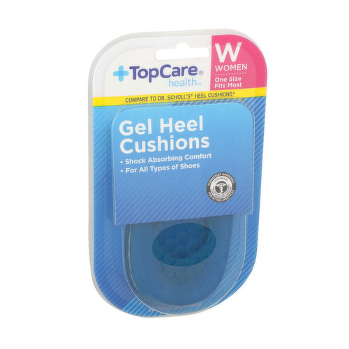 Topcare Gel Heel Cushions For Women, One Size Fits Most