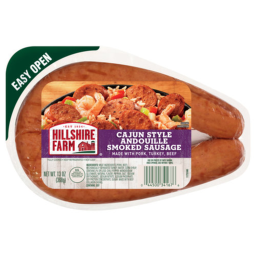 Handcrafted with natural spices and only the finest cuts of meat, Hillshire Farm Smoked Sausage is the delicious answer to weeknight dinners. Fully cooked and ready in minutes, our flavorful smoked sausage delivers a farmhouse-quality meal with rich, bold flavor. From soups to stews, it’s an instant family favorite. Hard work. Dedication. Integrity. These are the values we live by—and the ingredients we put into every package of Hillshire Farm Smoked Sausage. Since 1934, the Hillshire Farm Brand has stood for the honest, handcrafted meats your family loves, made with the ingredients they deserve. And we’re confident you’ll taste our commitment to quality in every bite.
