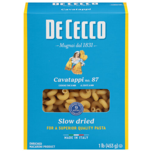 De Cecco Cavatappi, No. 87, Slow Dried