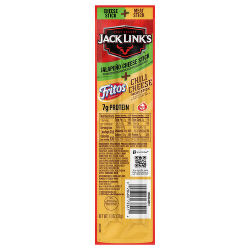 Jack Link's Cheese Stick + Meat Stick, Jalapeno/Fritos Chili Cheese