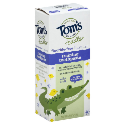 Tom's of Maine Toothpaste, Training, Fluoride-Free, Mild Fruit