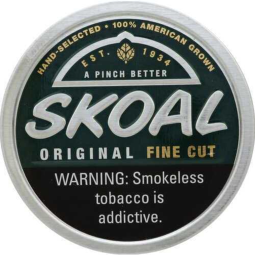 Skoal Smokeless Tobacco, Original, Fine Cut