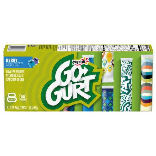 Go Gurt Yogurt, Low Fat, Berry