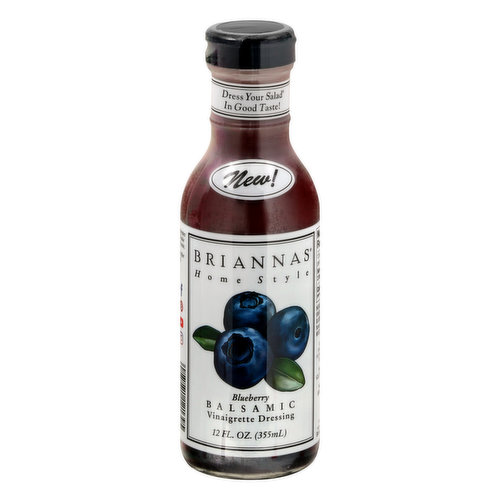 Briannas Vinaigrette Dressing, Blueberry, Balsamic, Home Style