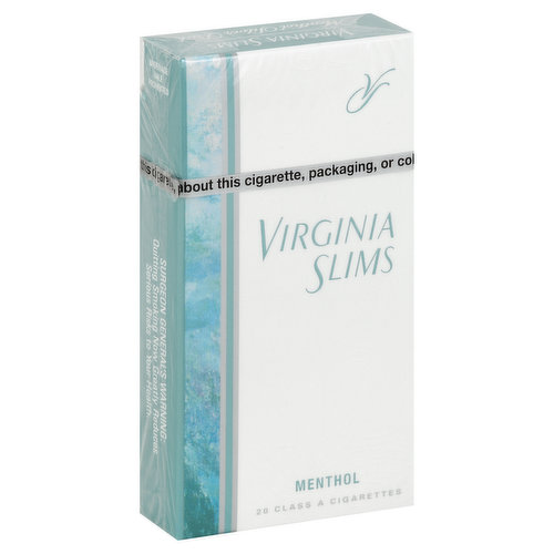 Virginia Slims Cigarettes, Menthol, Silver Pack