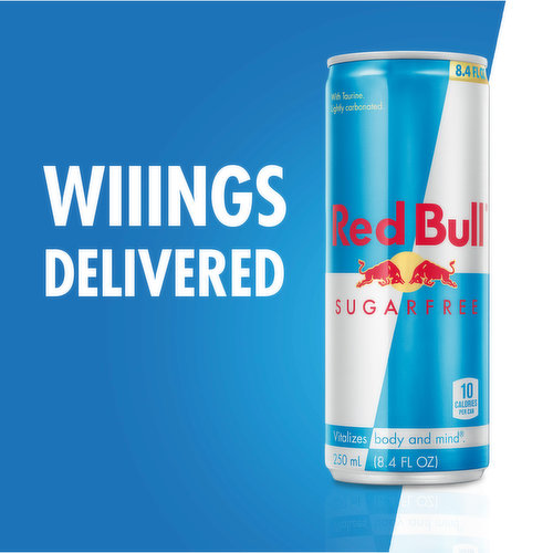 Red Bull Energy Drink, Sugarfree, 4 Pack - Brookshire's