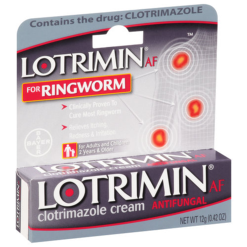 Lotrimin Clotrimazole Cream, for Ringworm, Antifungal