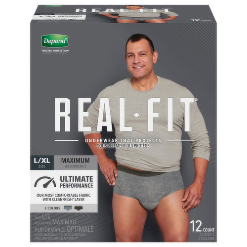 Depend Underwear, Maximum Absorbency, Large/XL