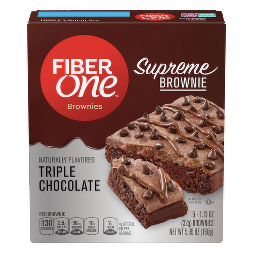 Fiber One Supreme Brownie, Triple Chocolate