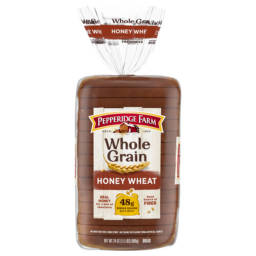 Pepperidge Farm Bread, Honey Wheat, Whole Grain