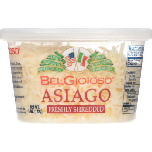 BelGioioso Shredded Cheese, Asiago