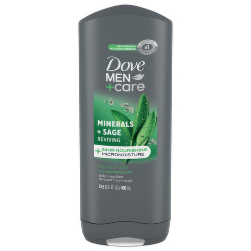 Dove Men+Care Body + Face Wash, Clean Comfort, Hydrating - Brookshire's