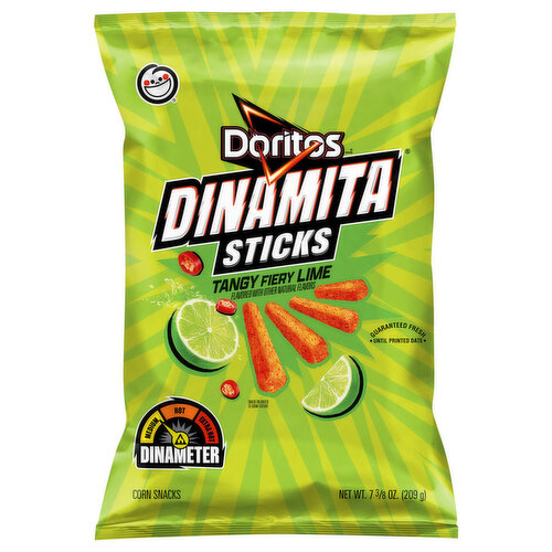 Doritos Corn Snacks, Tangy Fiery Lime