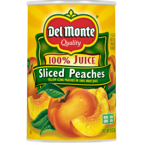 Del Monte Sliced Peaches, 100% Juice