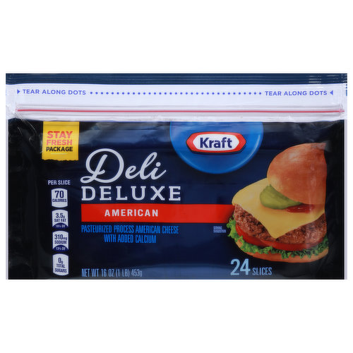 Stay fresh package. Enjoy Kraft Deli Deluxe slices in all of our flavor varieties!