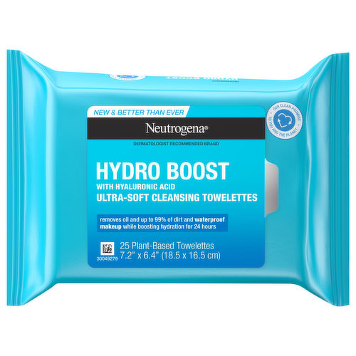 Neutrogena Towelettes, Cleansing, Ultra-Soft, Hydro Boost