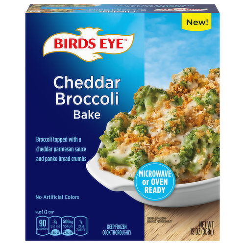 New! No artificial colors. Microwave or oven ready.