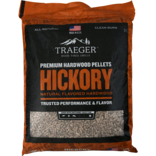 Traeger Hardwood Pellets, Premium, Hickory