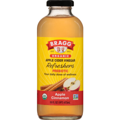 Bragg Apple Cider Vinegar, Organic, Apple Cinnamon, Prebiotic
