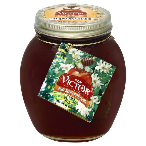 Don Victor Honey, Pure, with Comb, Orange Blossom