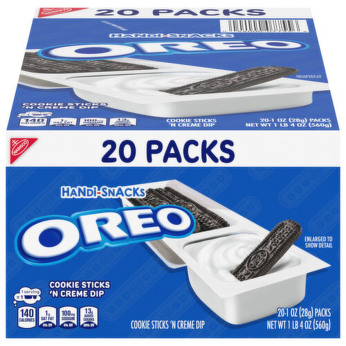 Oreo Cookie Sticks 'N Creme Dip, Handi-Snacks, 20 Packs