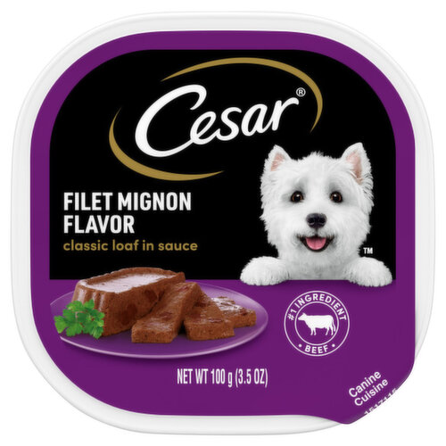 Cesar Canine Cuisine, Filet Mignon Flavor, Classic Loaf in Sauce