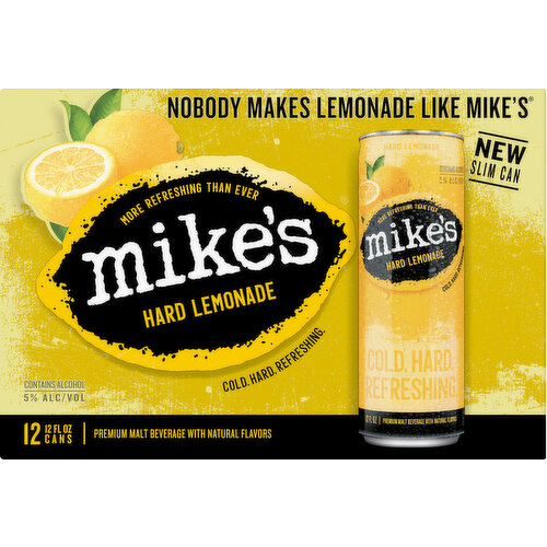 Mike's Beer, Malt Beverage, Premium, Hard Lemonade