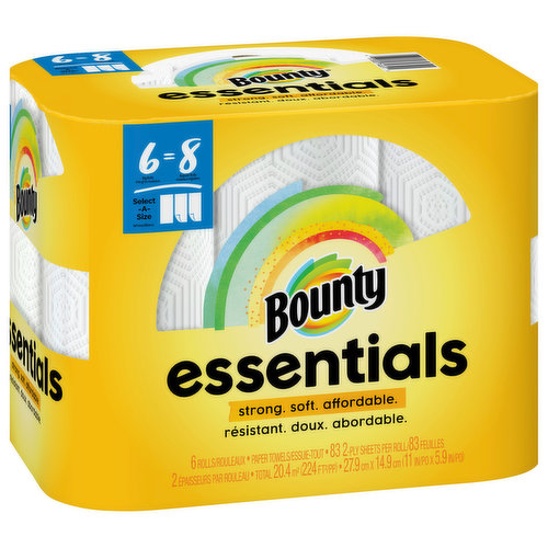 Bounty Paper Towels, Select-A-Size, Prints, 2-Ply, Paper Towels